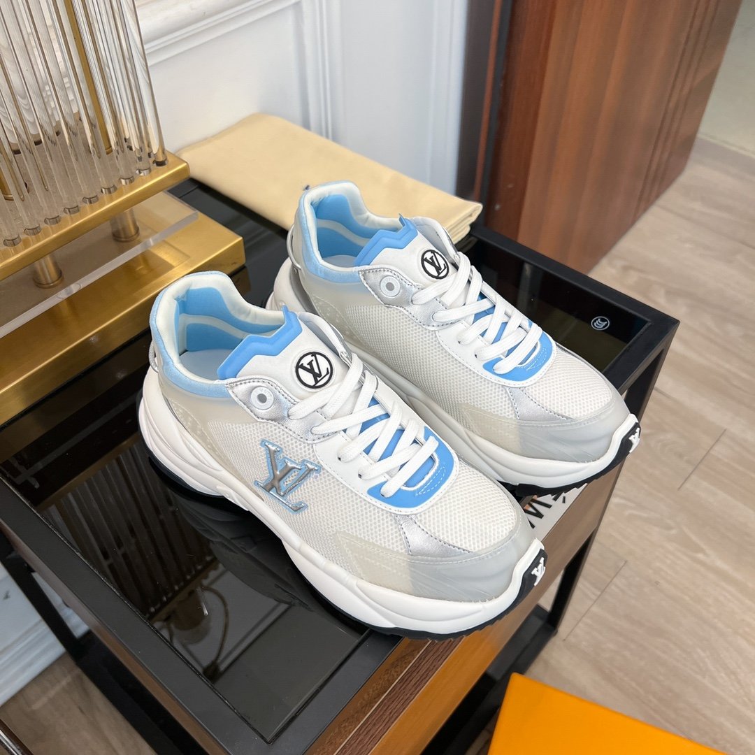 LV RUN 55 SNEAKER WHITE BLUE