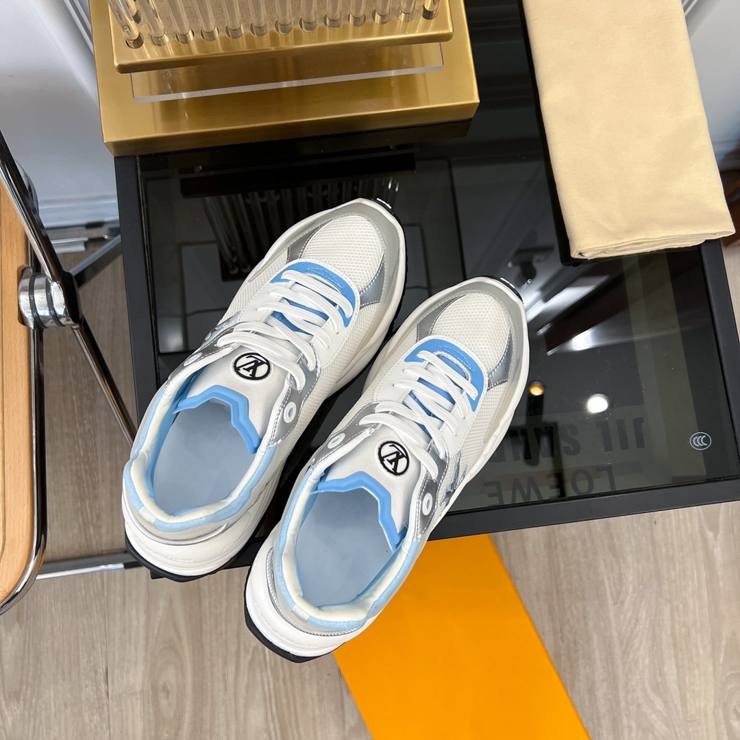 LV RUN 55 SNEAKER WHITE BLUE