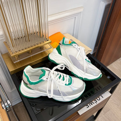 LV RUN 55 SNEAKER WHITE GREEN