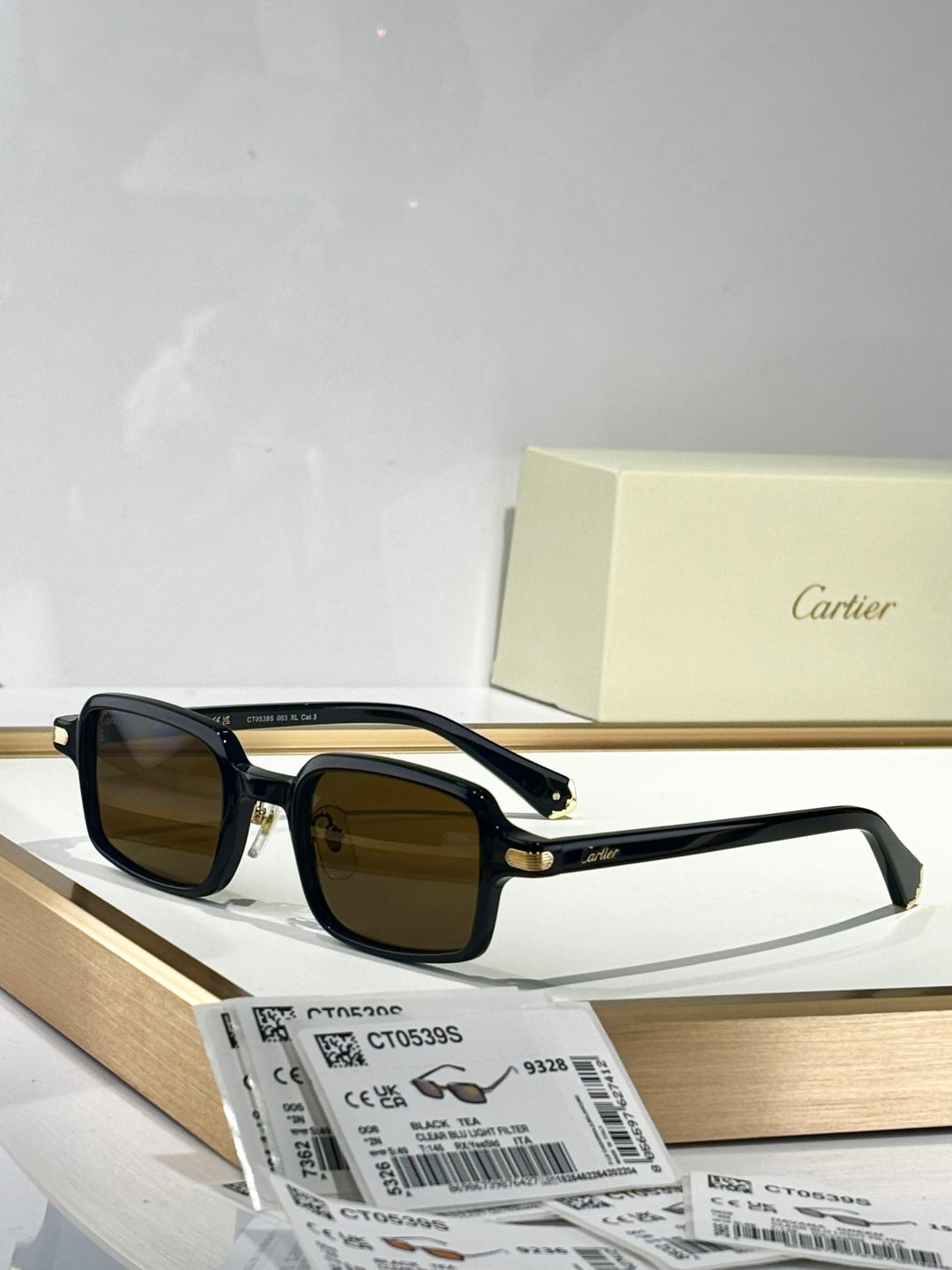 PREMIÈRE SQUARE FRAME SUNGLASSES CT0539S IN ACETATE
