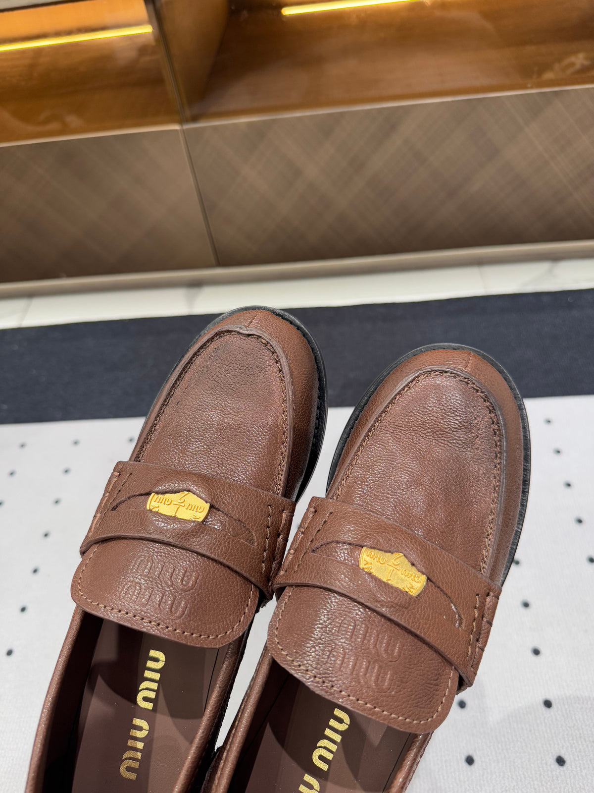 PENNY LOAFERS WITH GOLD COIN IN ALOEWOOD CALFSKIN