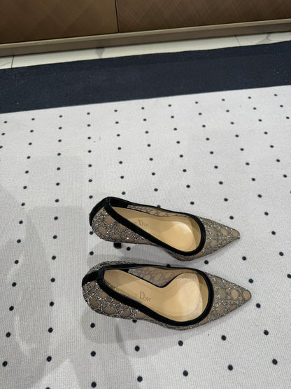 HIGH HEELS PUMP IN BLACK LAMB SUEDE 10 CM