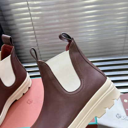 LP 23 LAKESIDE SHORT BOOTS CHOCOLATE CALFSKIN