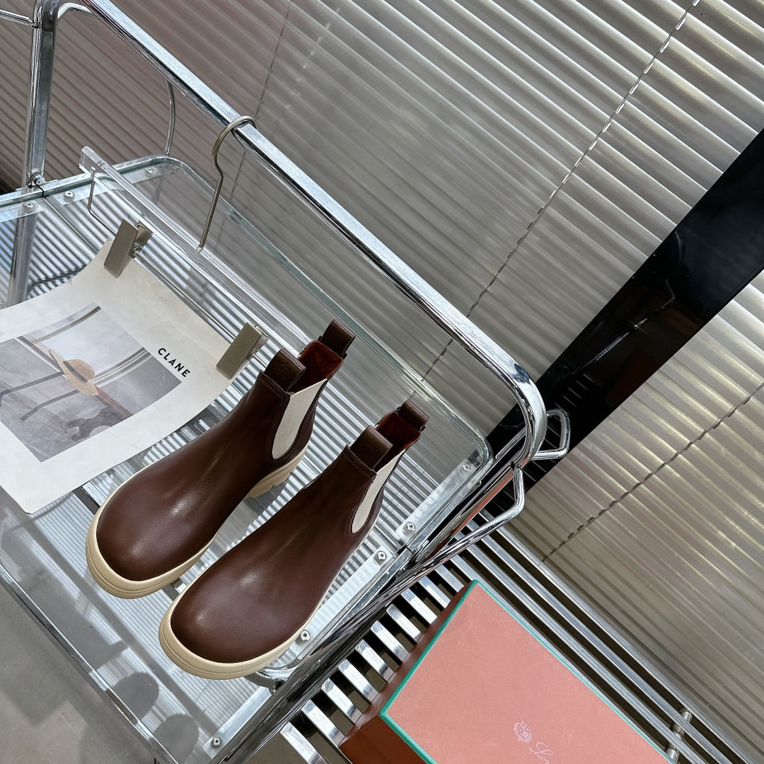 LP 23 LAKESIDE SHORT BOOTS CHOCOLATE CALFSKIN