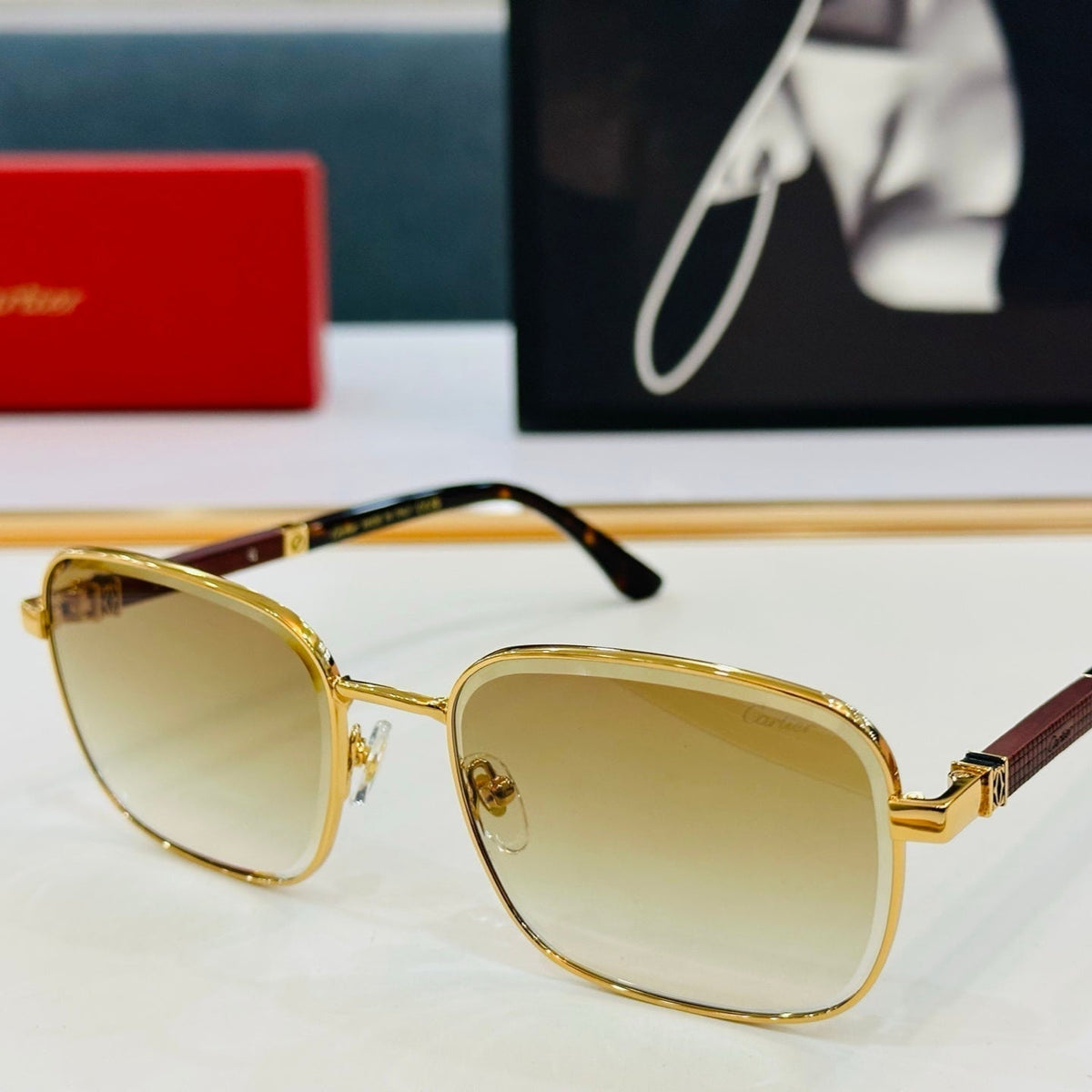PREMIÈRE RECTANGULAR FRAME SUNGLASSES CT0491S IN METAL