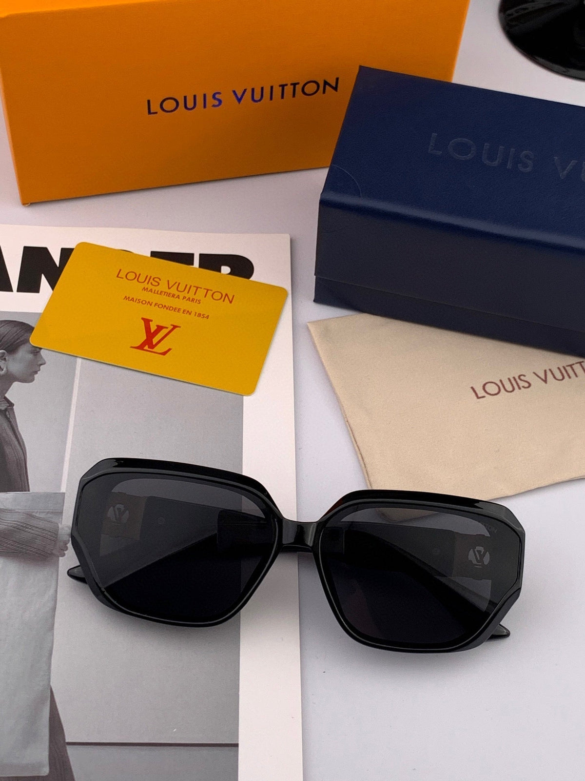 SQUARE SUNGLASSES L8551 IN ACETATE