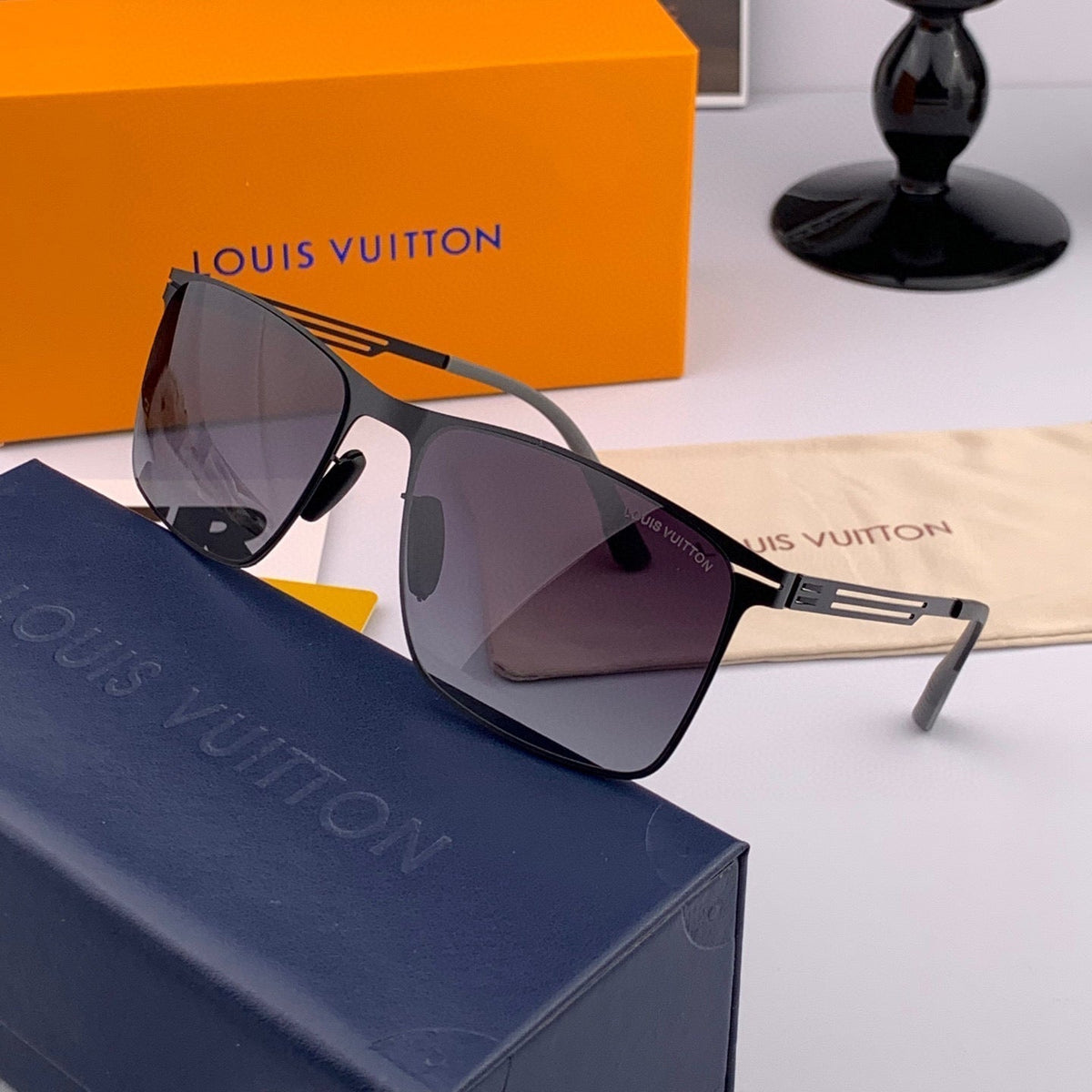 RECTANGULAR SUNGLASSES L169 IN METAL