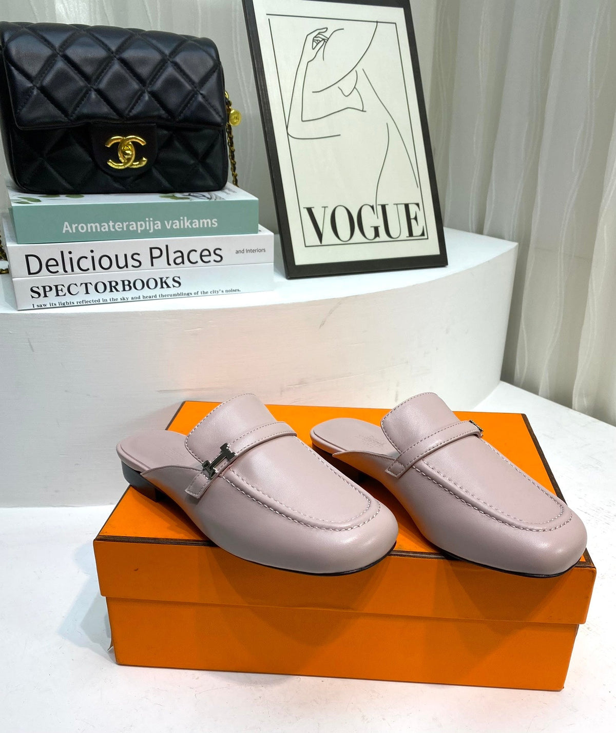IENA MULE CREPE CALFSKIN