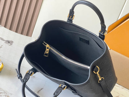BABYLONE TOTE 31 IN BLACK MONOGRAM EMPREINTE LEATHER