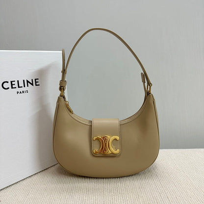 MEDIUM AVA BAG 23 IN DOMINO SMOOTH CALFSKIN GOLD LOGO