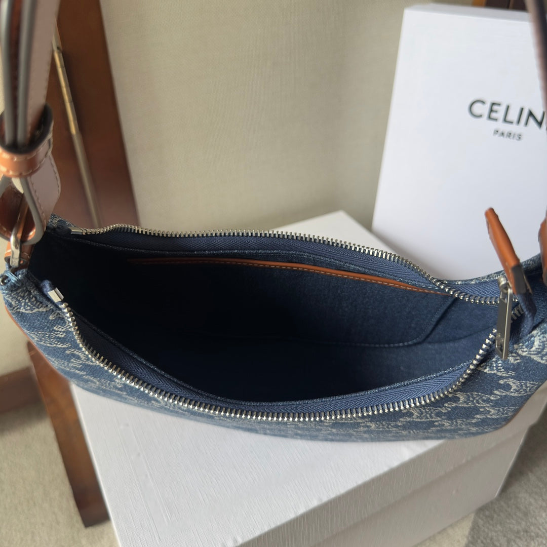 AVA BAG 24 IN BAYOUX BLUE TRIOMPHE DENIM