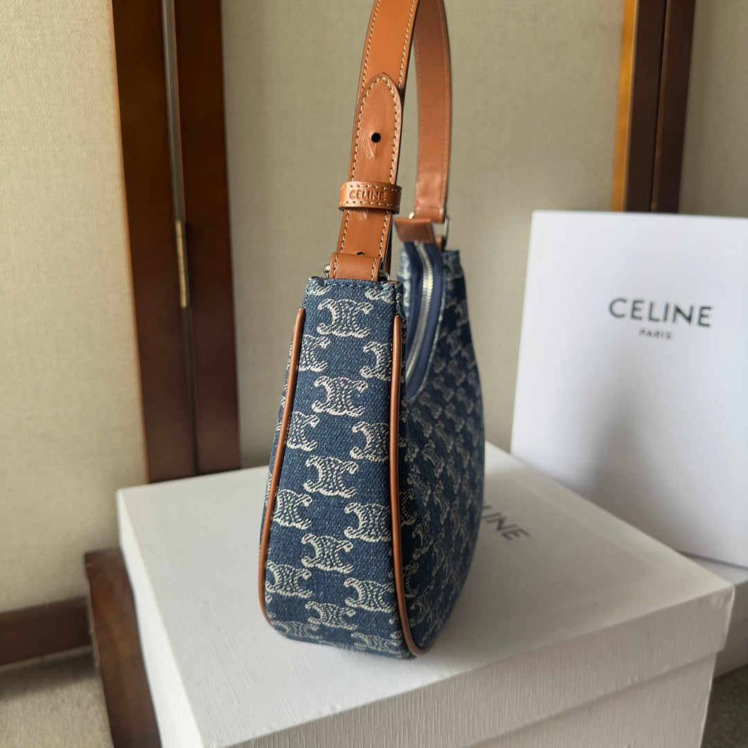 AVA BAG 24 IN BAYOUX BLUE TRIOMPHE DENIM