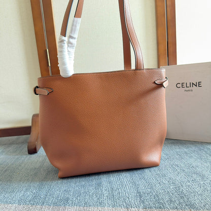 SMALL CABAS ANAÏS CUIR TRIOMPHE 28 IN BRONZE ORANGE GRAINED CALFSKIN