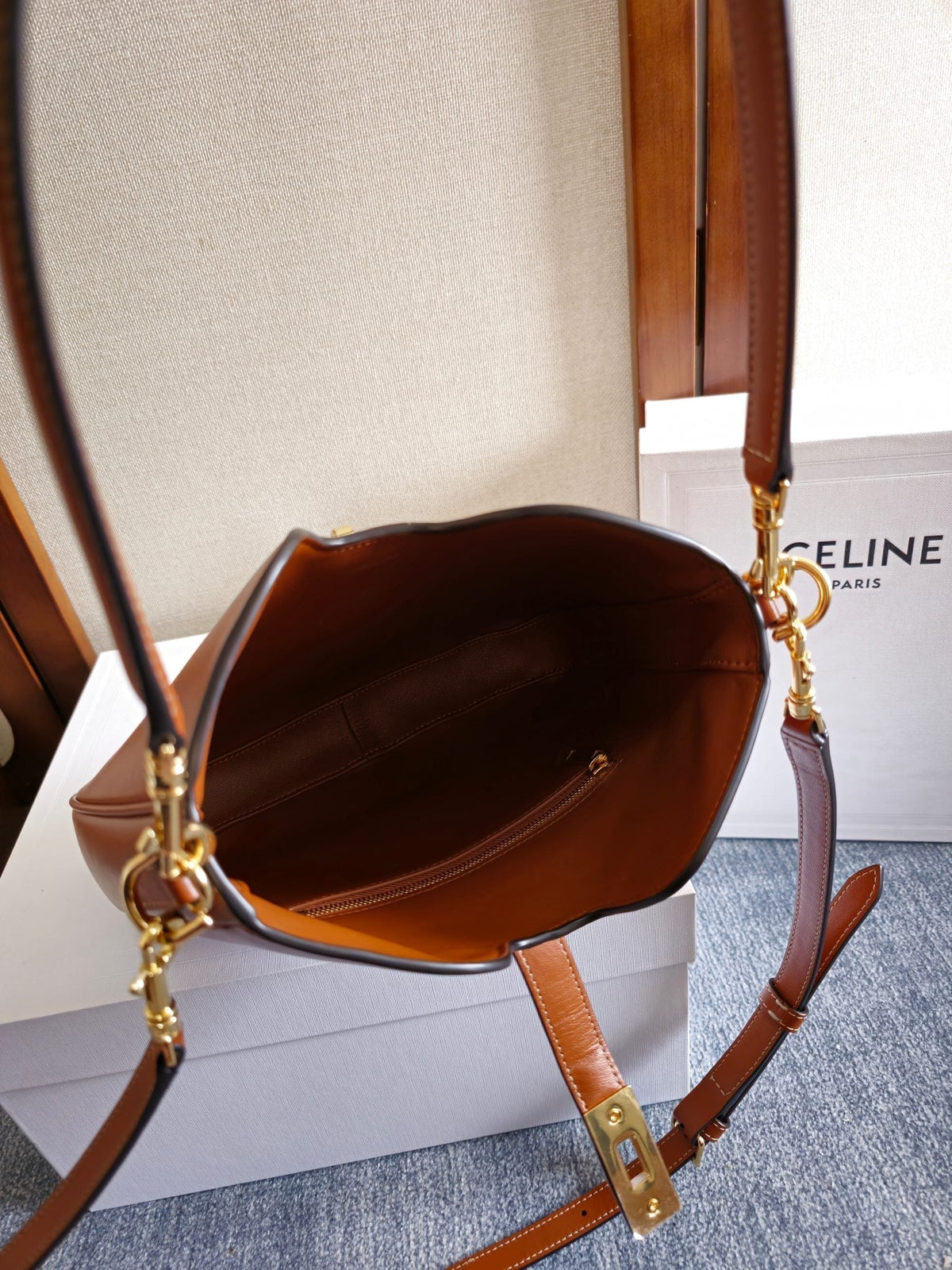 SMALL CAMILLE 16 SOFT BAG 24 IN BURNT SIENNA SMOOTH CALFSKIN