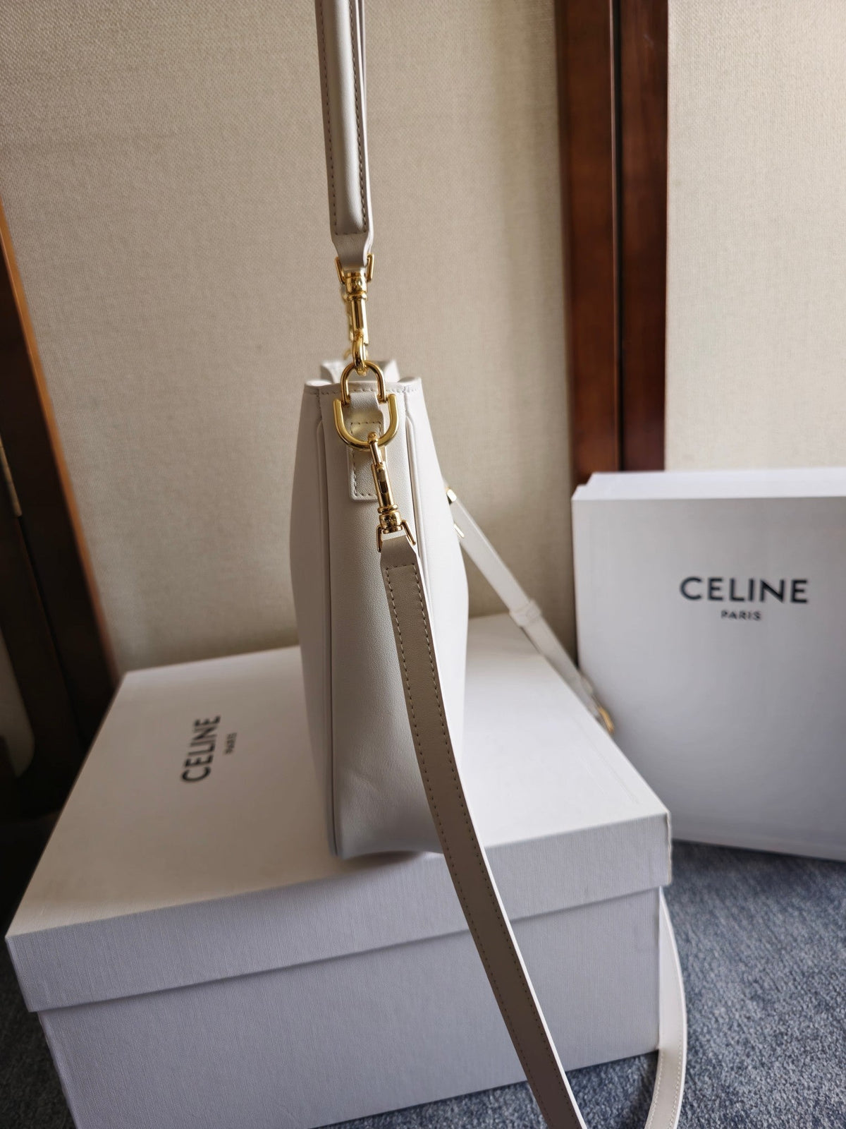 SMALL CAMILLE 16 SOFT BAG 24 IN RICE CALFSKIN