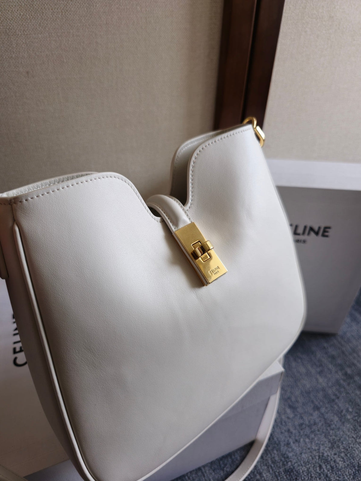 SMALL CAMILLE 16 SOFT BAG 24 IN RICE CALFSKIN