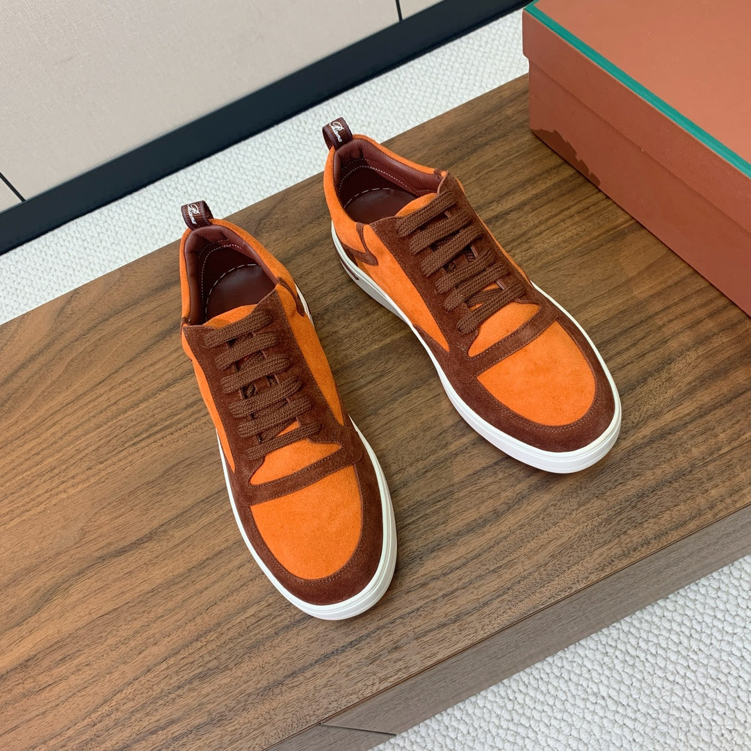 LP NEWPORT WALK SNEAKERS ORANGE SUEDE
