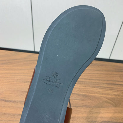FLIP FLOPS SANDAL IN BROWN CALFSKIN