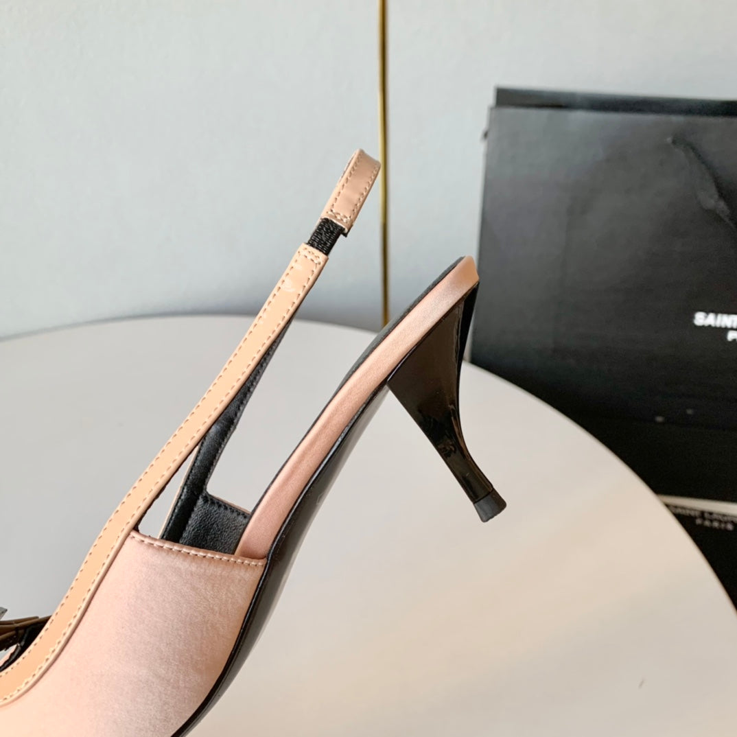 SL BLADE SLINGBACK PINK NUDE SATIN