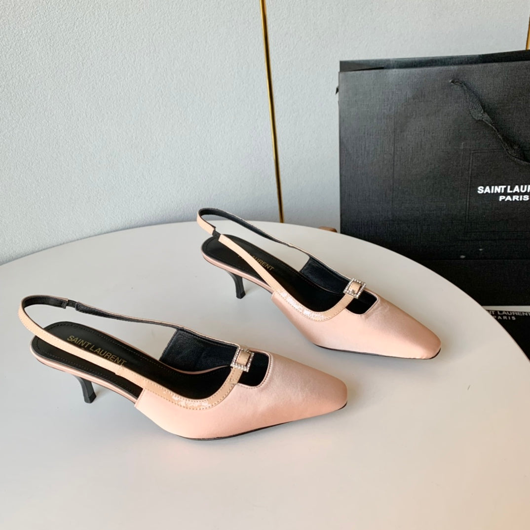 SL BLADE SLINGBACK PINK NUDE SATIN