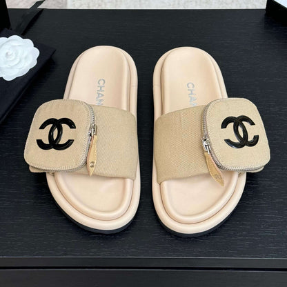 SLIDE IN LIGHT YELLOW DENIM FABRIC 45 MM