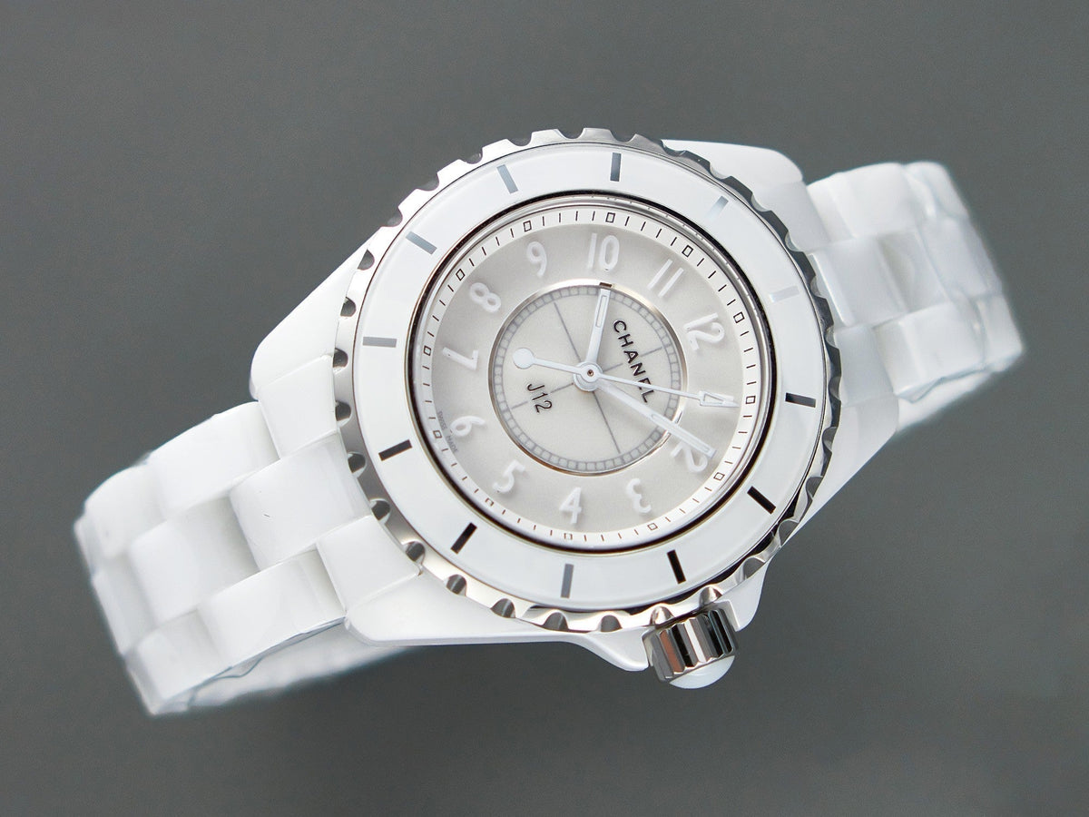 J12 Quartz White Ceramic White Numerals White Dial