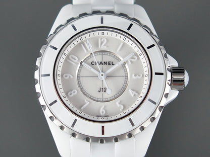 J12 Quartz White Ceramic White Numerals White Dial