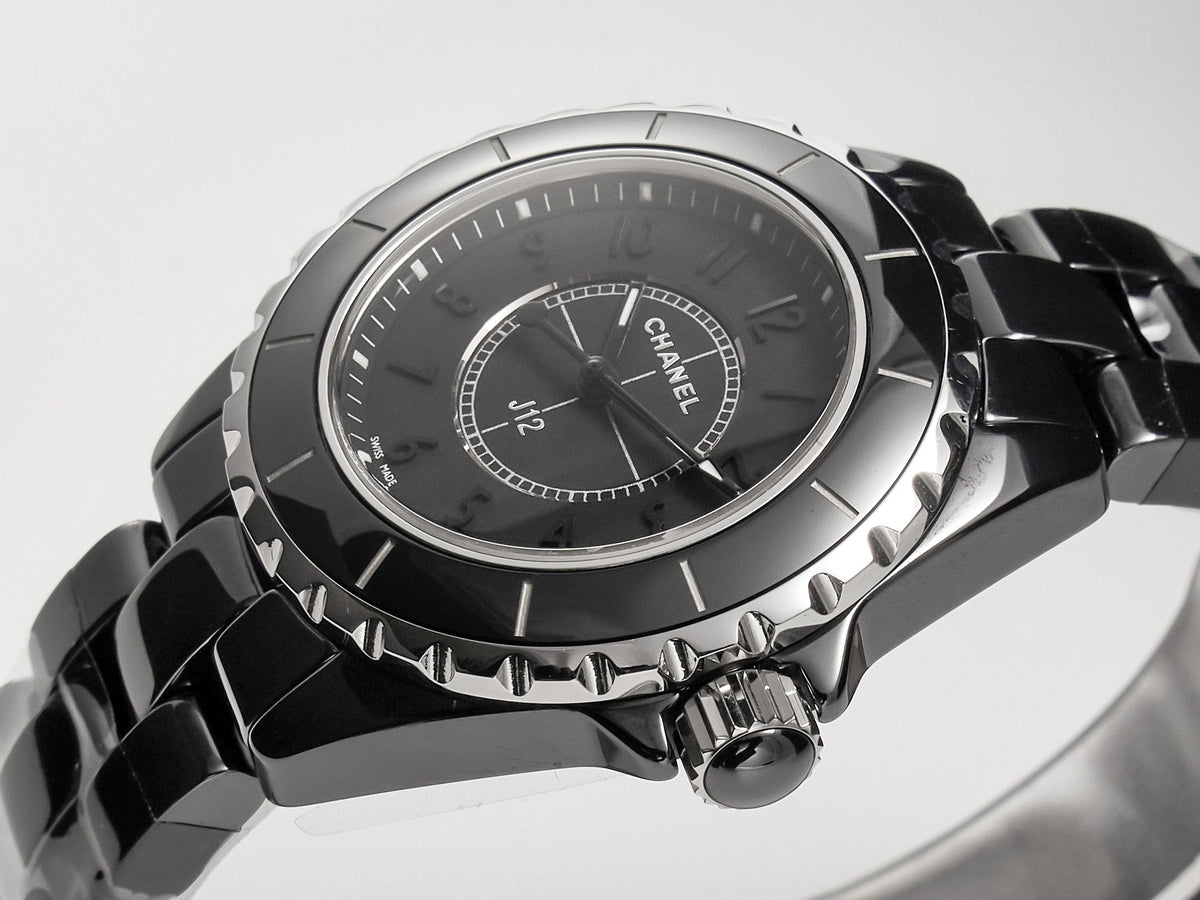 J12 Quartz Black Ceramic Black Numerals Black Dial