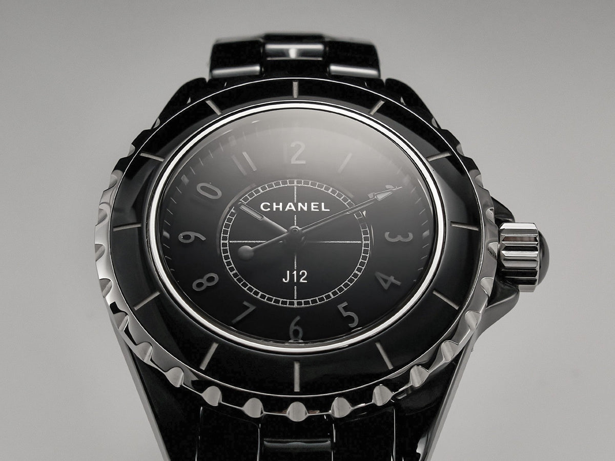 J12 Quartz Black Ceramic Black Numerals Black Dial