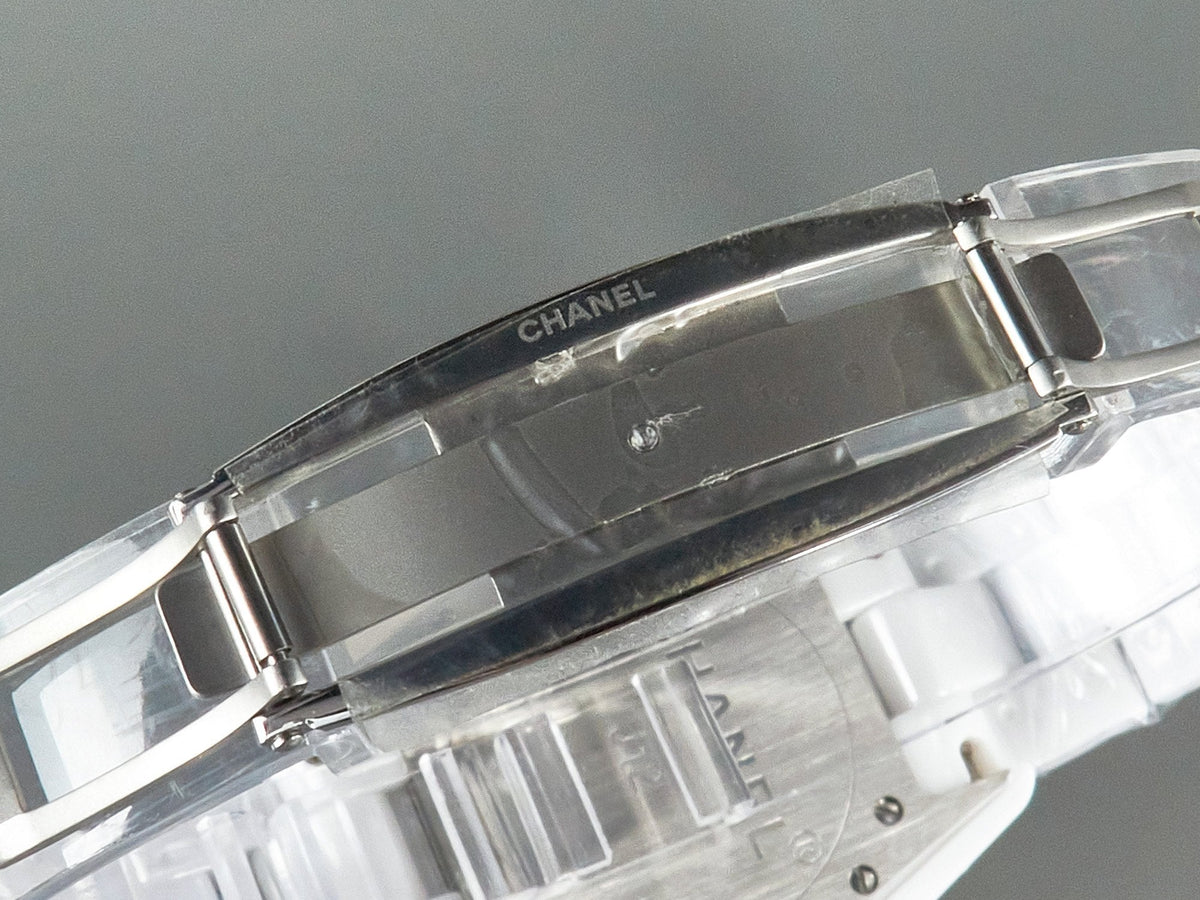 J12 Automatic White Ceramic Black Diamond Numerals Mop Dial