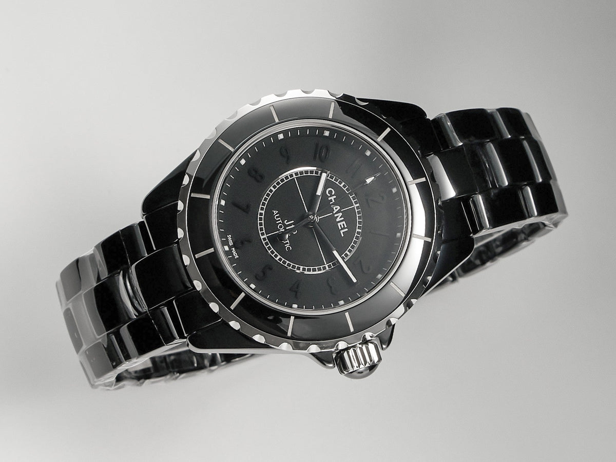 J12 Automatic Black Ceramic Black Numerals Black Dial Black Steel Hands
