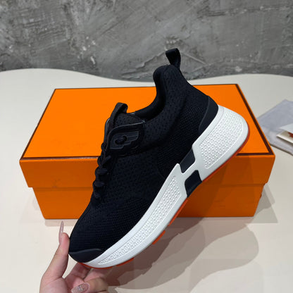 HEROS SNEAKERS BLACK MIX ROSE GOATSKIN