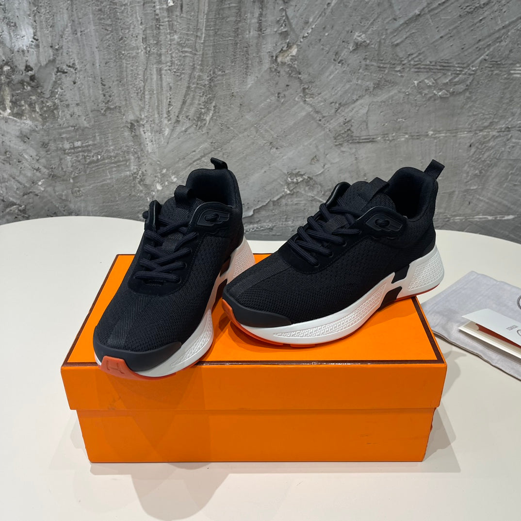 HEROS SNEAKERS BLACK MIX ROSE GOATSKIN