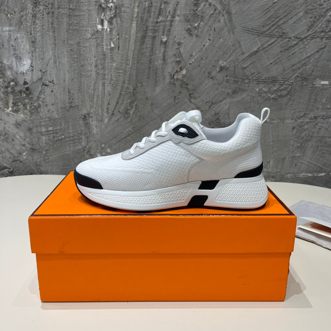 HEROS SNEAKERS WHITE MIX BLACK GOATSKIN