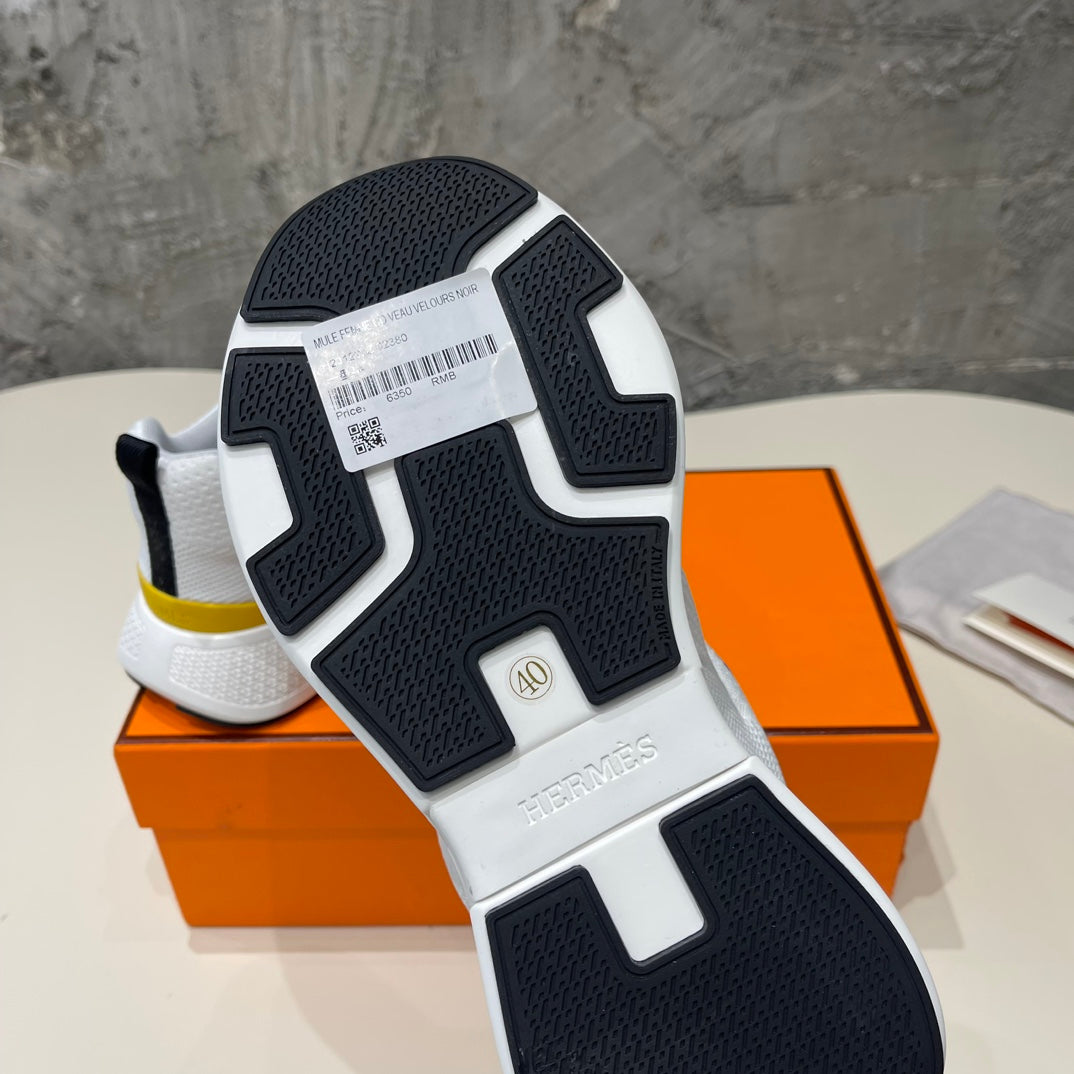HEROS SNEAKERS WHITE MIX COBALT GOATSKIN