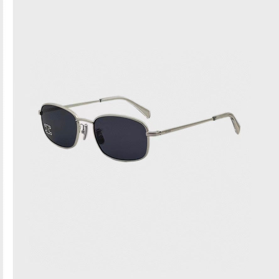 TRIOMPHE RHINESTONE SUNGLASS CL40285U IN METAL WITH CRYSTALS