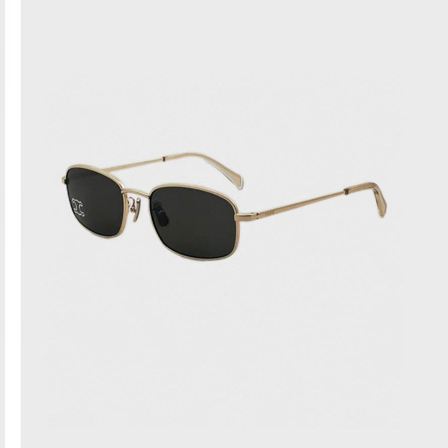 TRIOMPHE RHINESTONE SUNGLASS CL40285U IN METAL WITH CRYSTALS