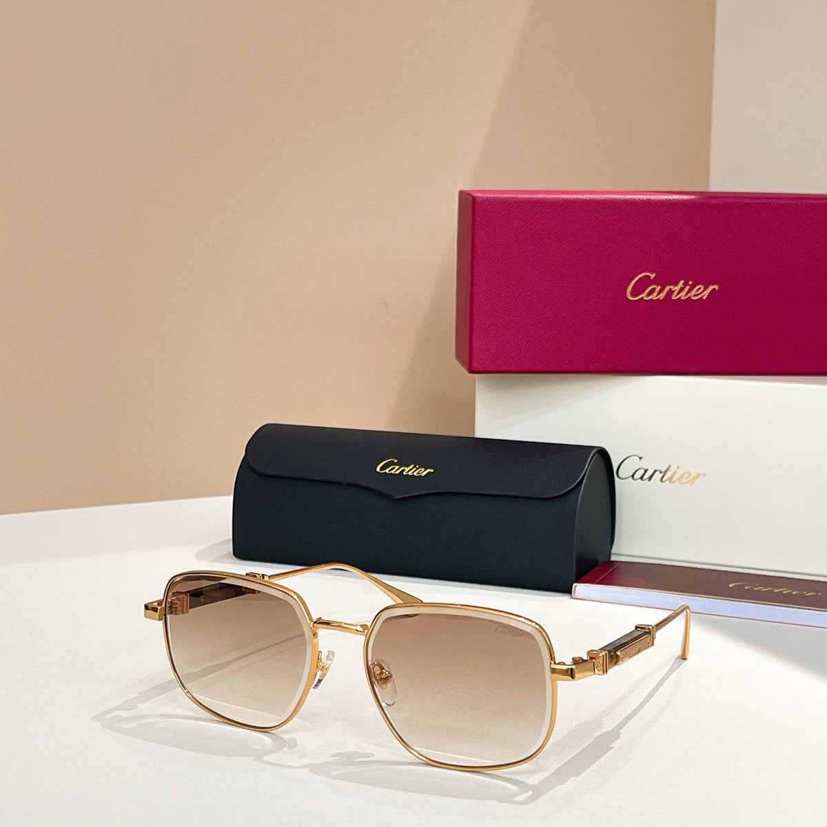 PREMIÈRE SQUARE FRAME SUNGLASSES CT0485S IN METAL