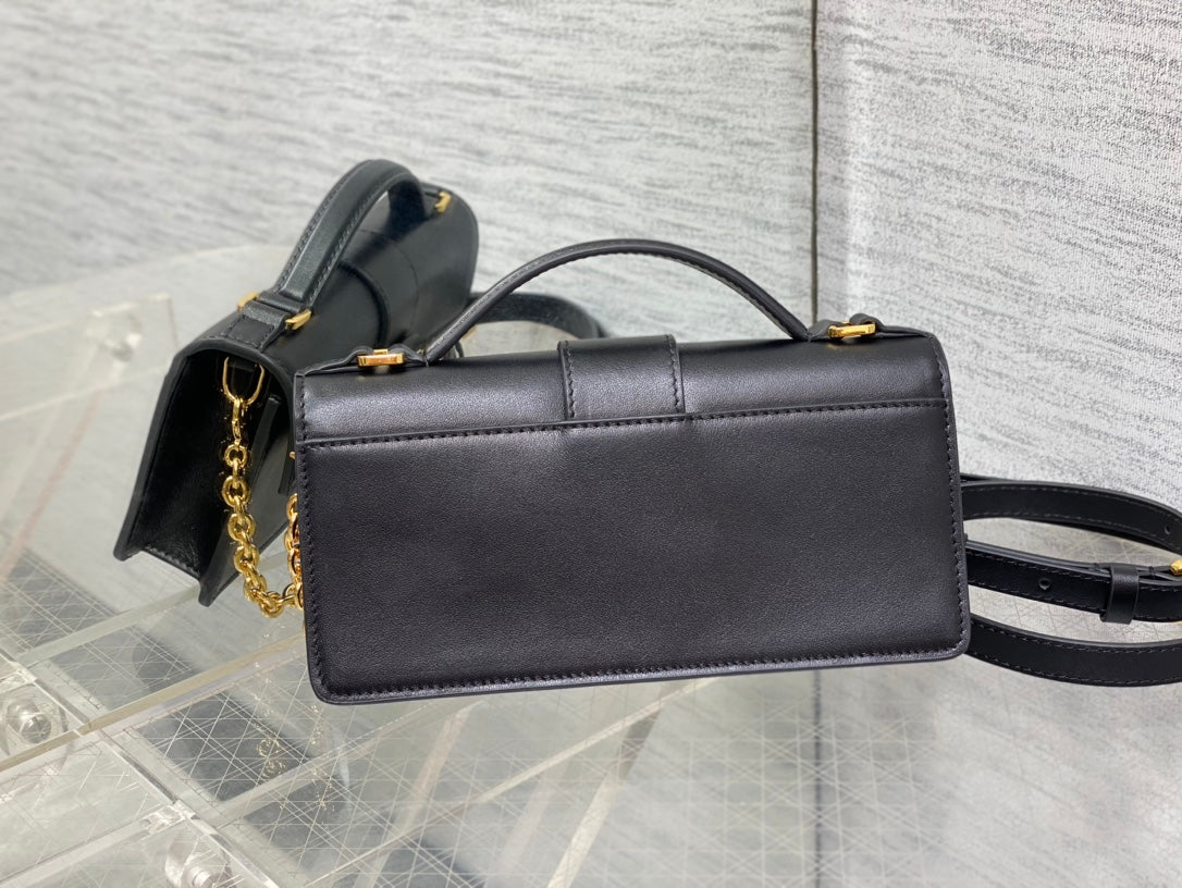 MISS MONTAIGNE MINI BAG IN BLACK SHINY SMOOTH CALFSKIN
