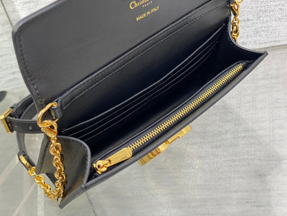 MISS MONTAIGNE MINI BAG IN BLACK SHINY SMOOTH CALFSKIN