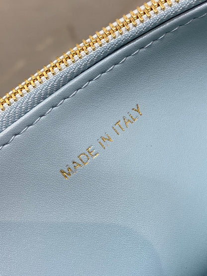 MISS CARO MINI BAG 17 IN BABY BLUE MACROCANNAGE LAMBSKIN