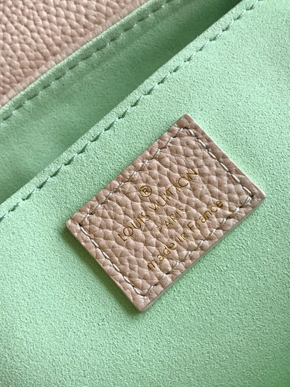 FAVORITE BAG 24 IN BEIGE MIX GREEN MONOGRAM SOFT GRAINED COWHIDE