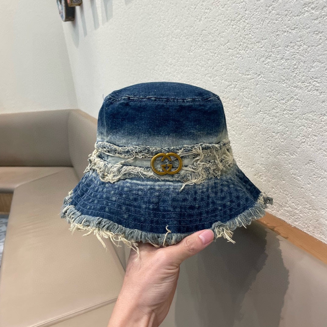 BUCKET HAT IN AEGEAN BLUE DENIM 346893