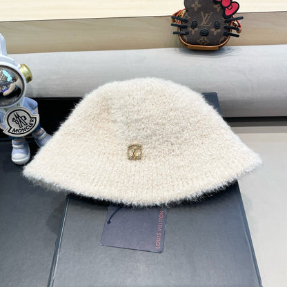 BUCKET HAT IN BEIGE RABBIT FUR 404832