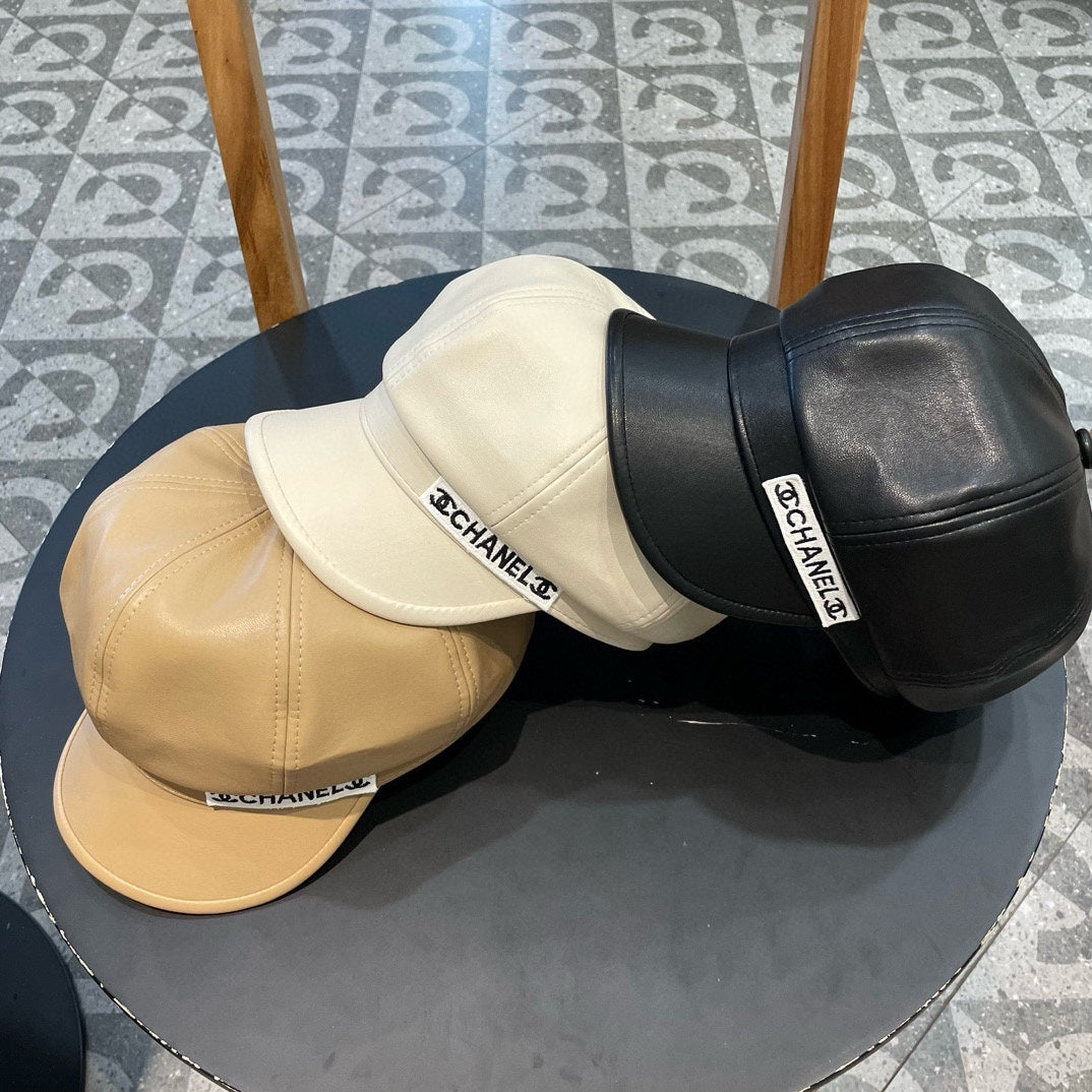 BAKER BOY CAP IN TORTILLA BROWN CALFSKIN 419447