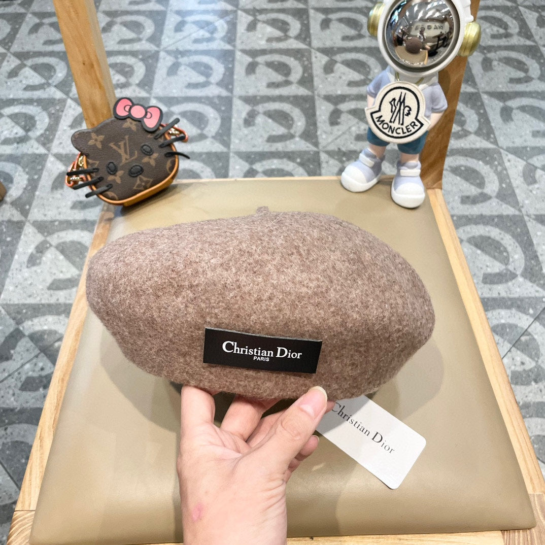 AUSTRALIAN BERET HAT IN PAPER BEIGE WOOL FELT 431716