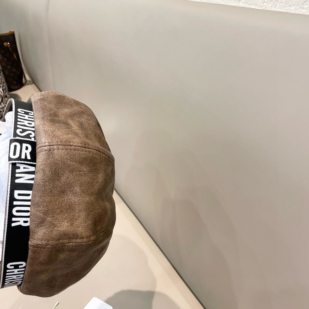 BAKER BOY HAT IN BROWN LEATHER 436762