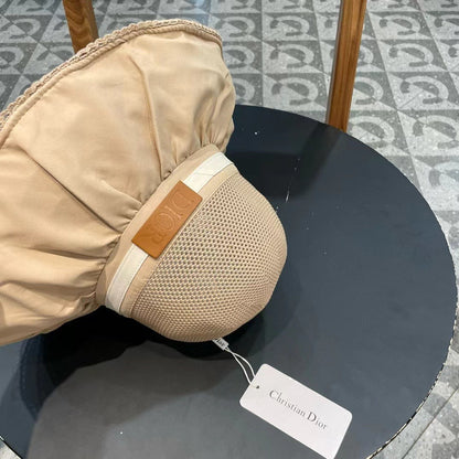 WHEAT BEIGE STRAW BUCKET HAT WITH BOW FABRIC BORDER 439644