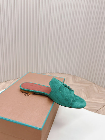 LP SUMMER CHARMS SANDALS IN TEAL BLUE SUEDE