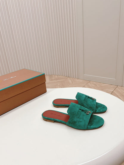 LP SUMMER CHARMS SANDALS IN TEAL BLUE SUEDE